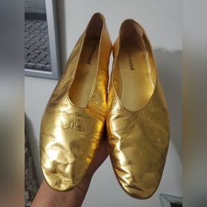 Jeffrey Campbell Gold Flats